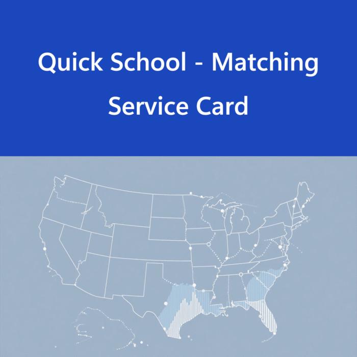 Quick School - Matching Service Card