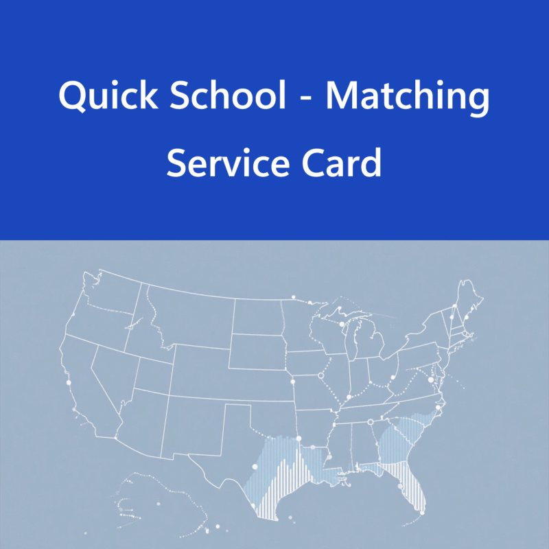 Quick School - Matching Service Card
